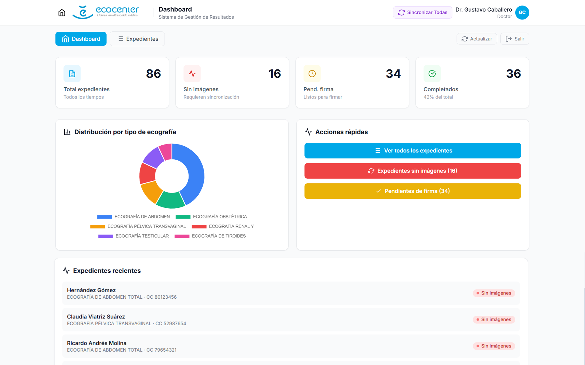 Med iA — Dashboard de informes ecográficos